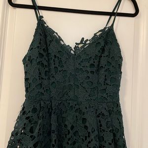 ASTR green emerald lace dress NWT